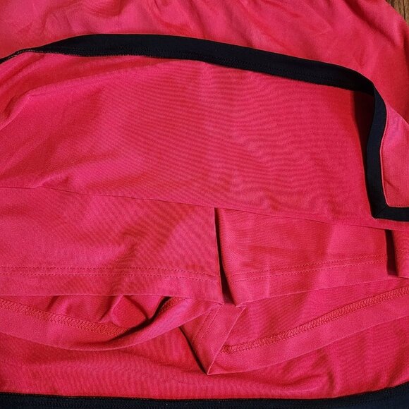 Style & Co Sport Skort Womens Size L Large Red Black Trim Pull On Y2K Activewear - Picture 2 of 5